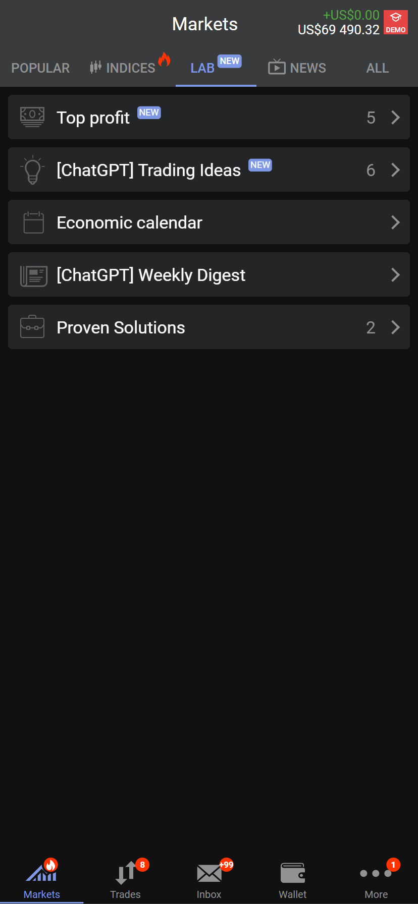 Lab section in the terminal