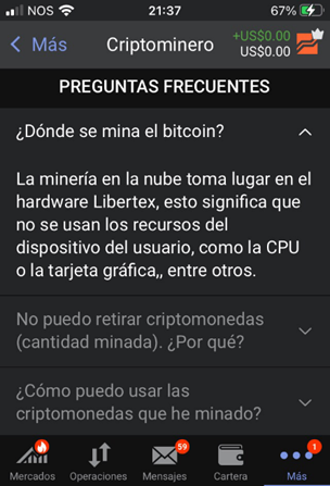 Figura 5: Tutorial del criptominero