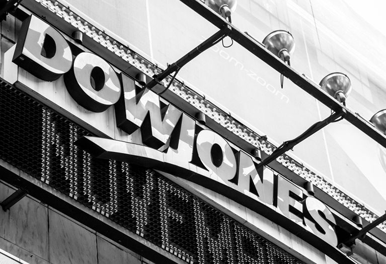 Signboard "Dowjones"
