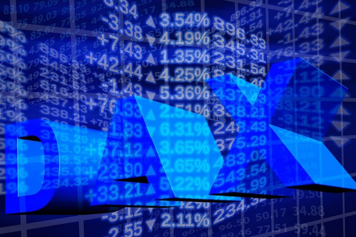 Holograma de gráfico de fluctuaciones del DAX