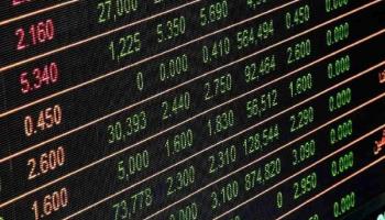 Tabla de posiciones de las acciones en medio de los pronósticos para la bolsa de valores. 